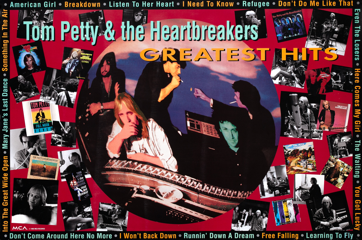 Tom Petty & the Heartbreakers Greatest Hits Original Album Poster