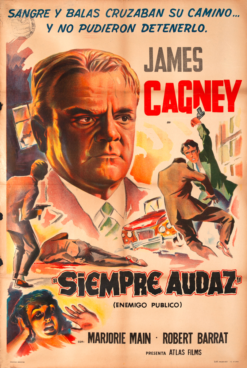 JOHNNY COME LATELY linen Argentinean one-sheet movie poster R50s 