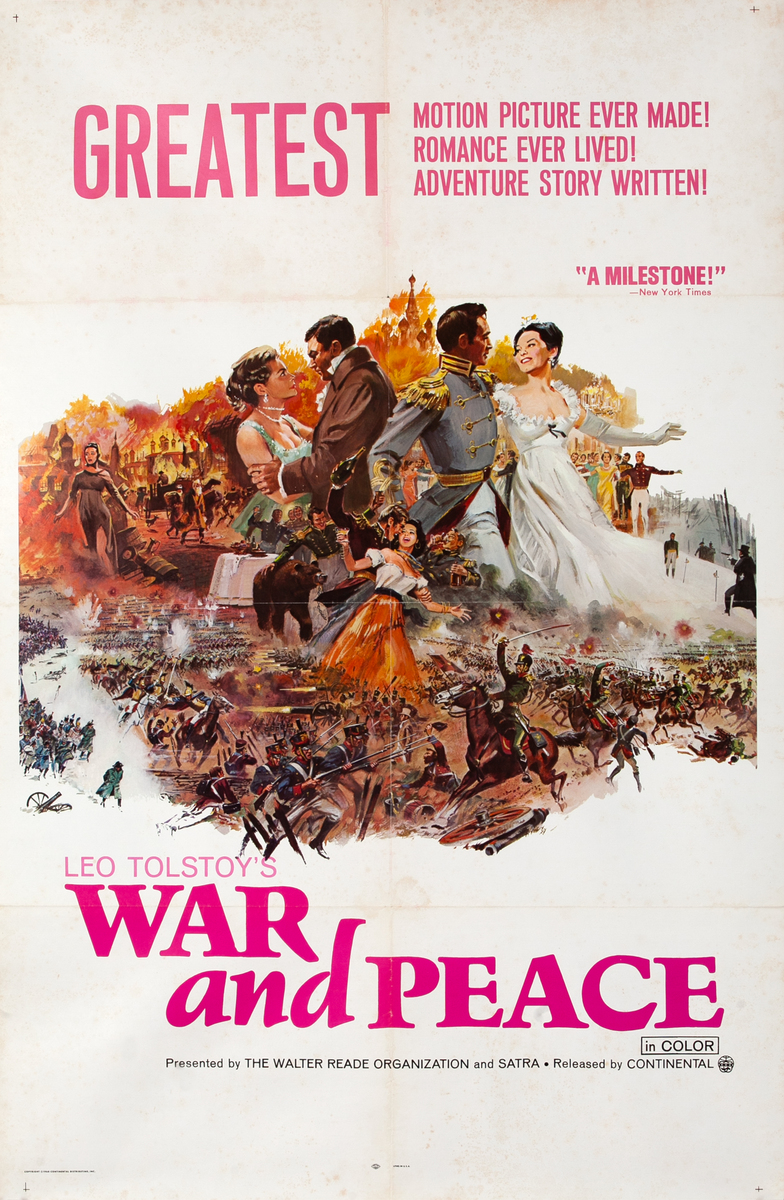 War & Peace  one-sheet movie poster Russian version