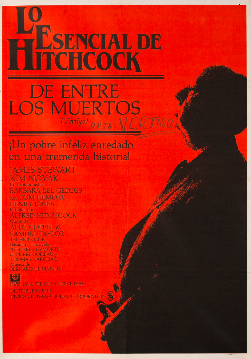 The Essential Hitchcock Vetigo  Spanish Movie Poster 