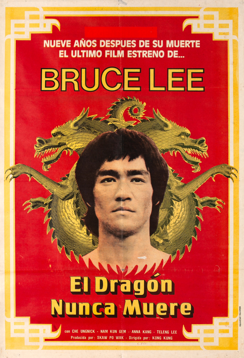 El Dragon Nunca Muere Bruce Lee Argentinian 1 Sh Kung Fu Movie Poster  The Dragon Never Dies