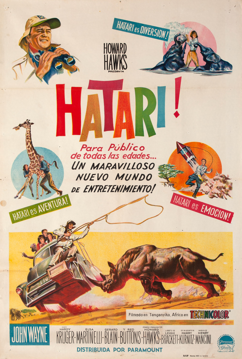 Hatari Argentinian 1 sh Movie Poster 