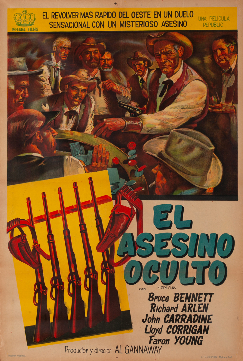 El Asesino Oculto - Hidden Guns Argentinean Movie Poster