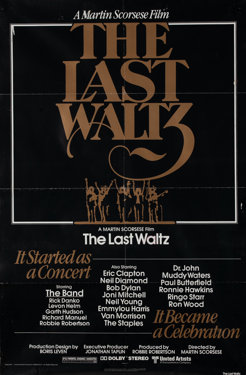 The Last Waltz 1sh Movie Poster