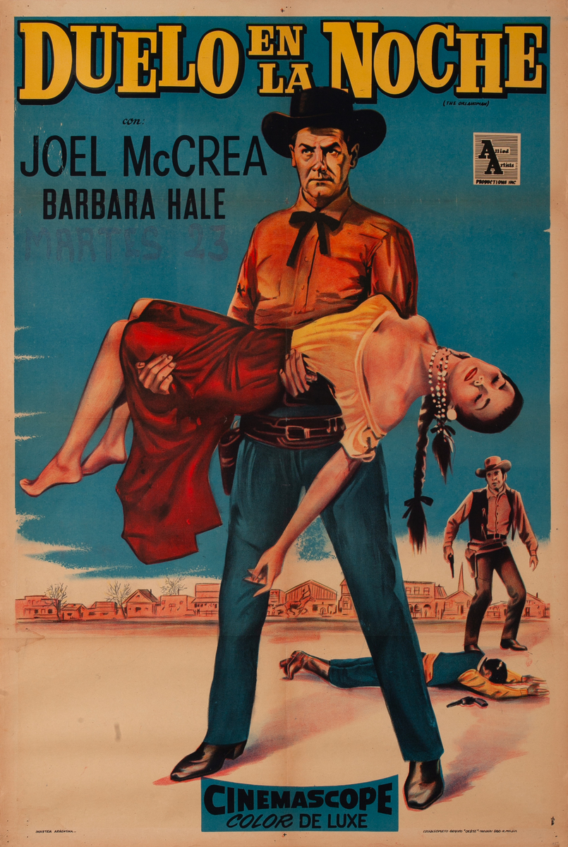 Duelo en la Noche - The Lone Hand Argentinean Western Movie Poster 