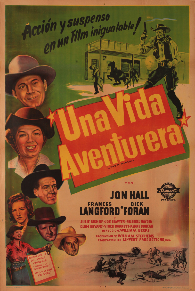 Deputy Marshal, Argentinean Movie Poster  