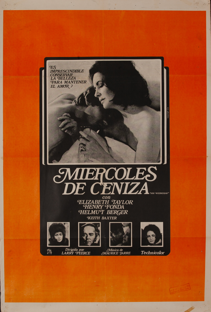 Ash Wednesday Argentinean Movie Poster Elizabeth Taylor