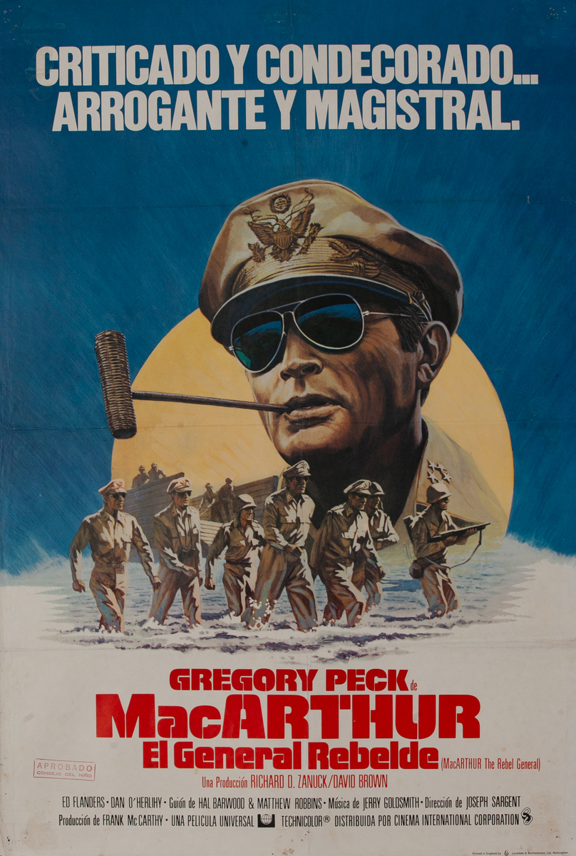 MacArthur, the Rebel General Spanish 1 Sh Movie Poster 