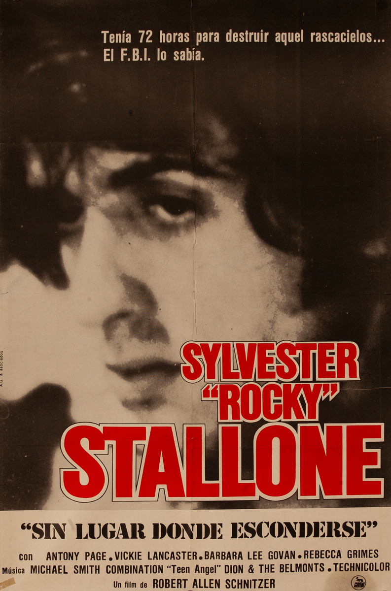 No Place to Hide Spanish 1 sh Movie Poster EARLY Stallone