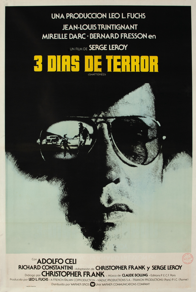 3 Dias de Terror (released in English The Passengers), Argentinean Movie Poster