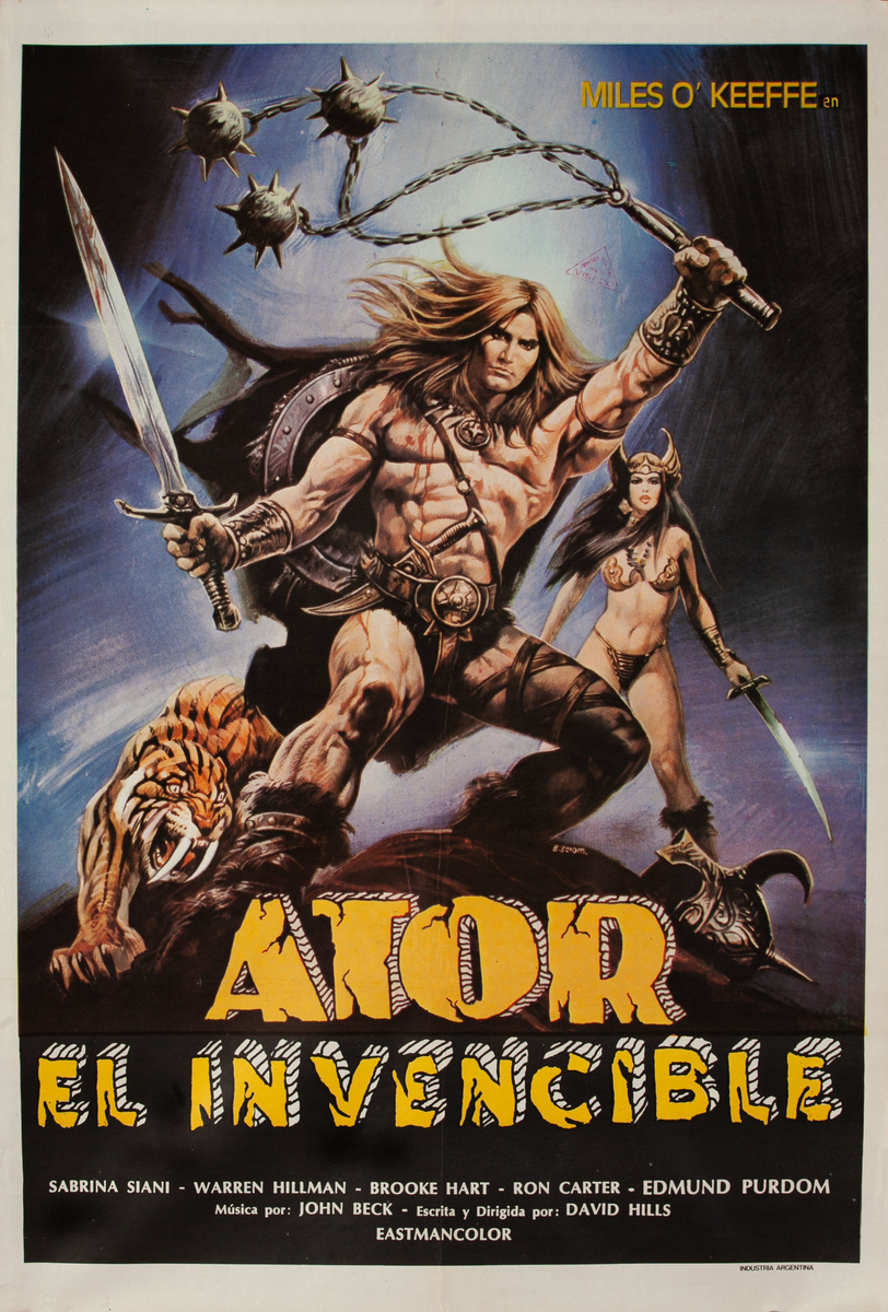 Ator El Invencible - Ator The Fighting Eagle Argentinean Movie Poster