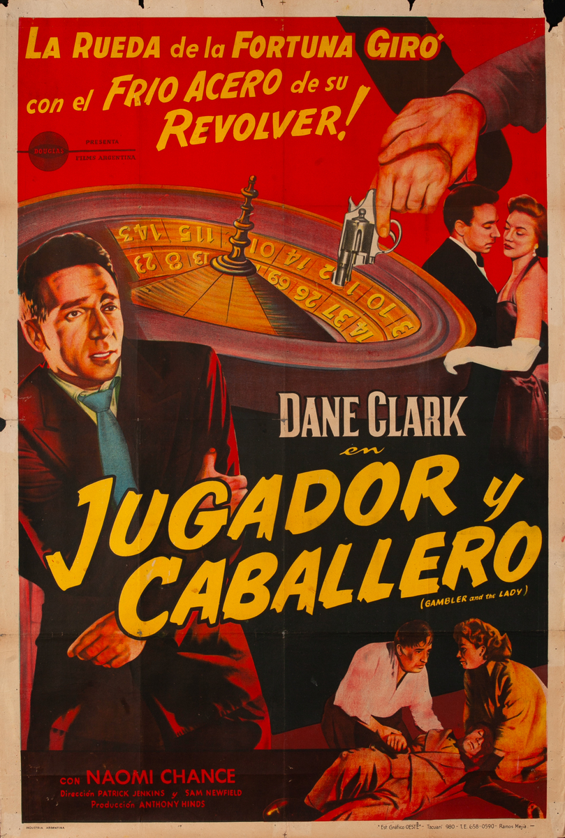The Gambler and the Lady, Argentinean Movie Poster