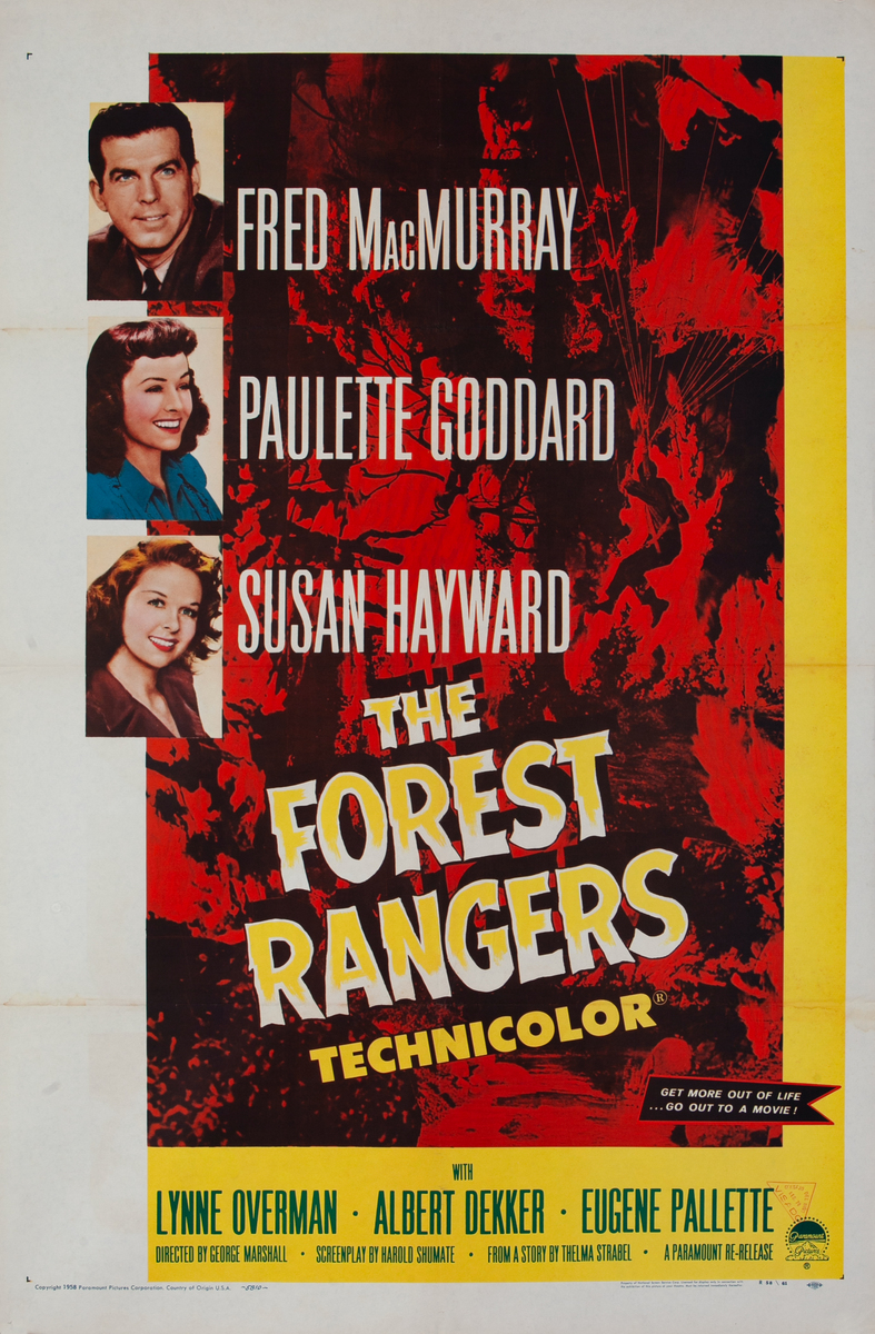 The Forest Rangers, 1550s Re-release 1 Sheet Movie Poster