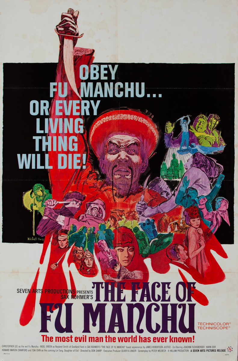  The Face of Fu Manchu, 1sh Movie Poster