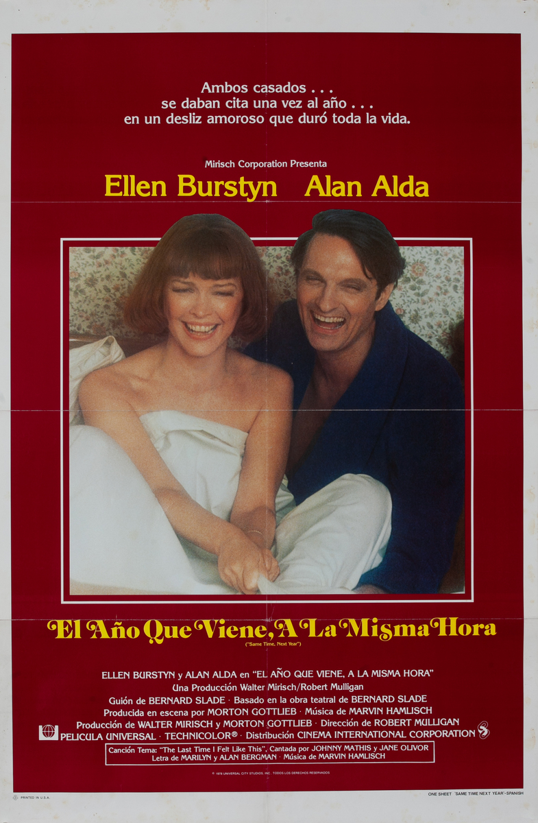 Same Time, Next Year Spanish 1 Sheet Movie Poster