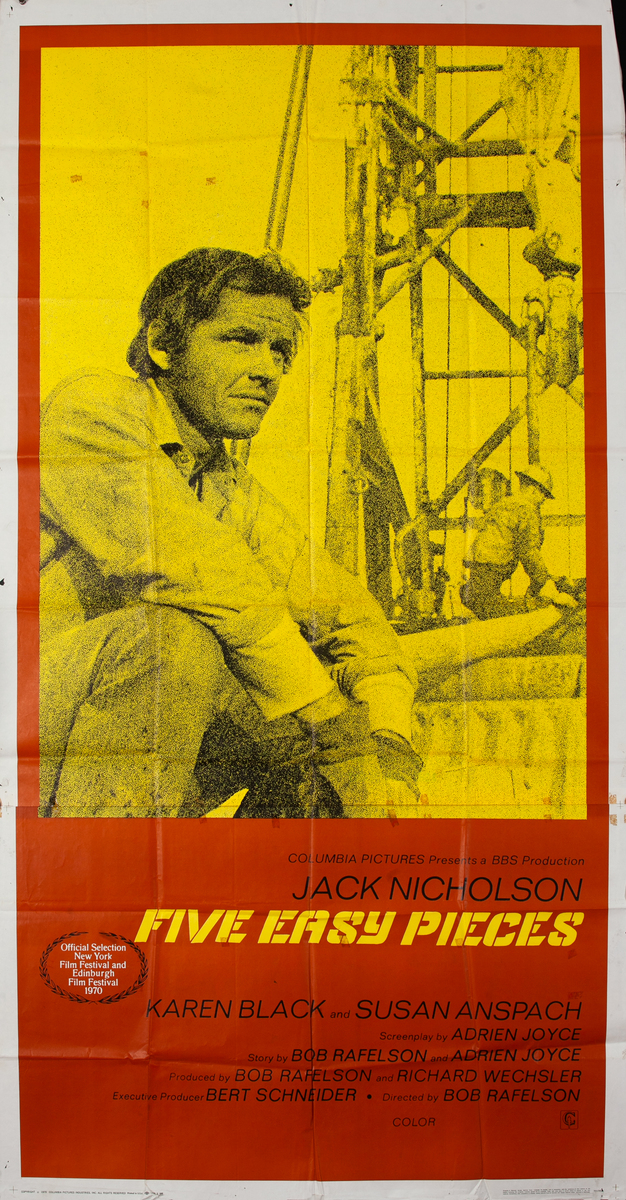 Five Easy Pieces 3sh Movie Poster