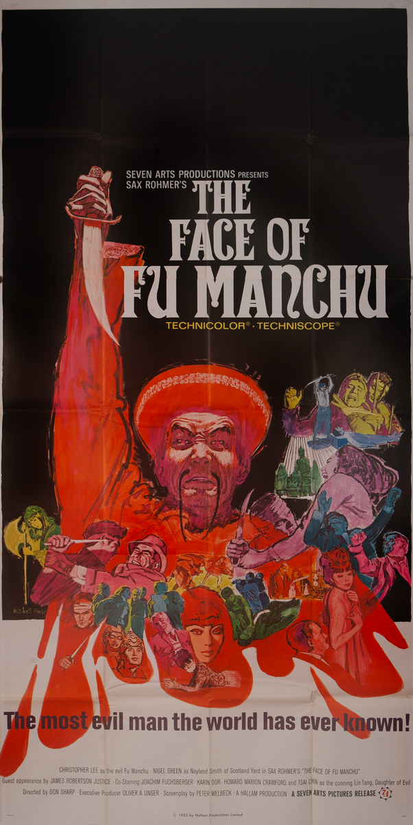 The Face of Fu Manchu 3sh Movie Poster 