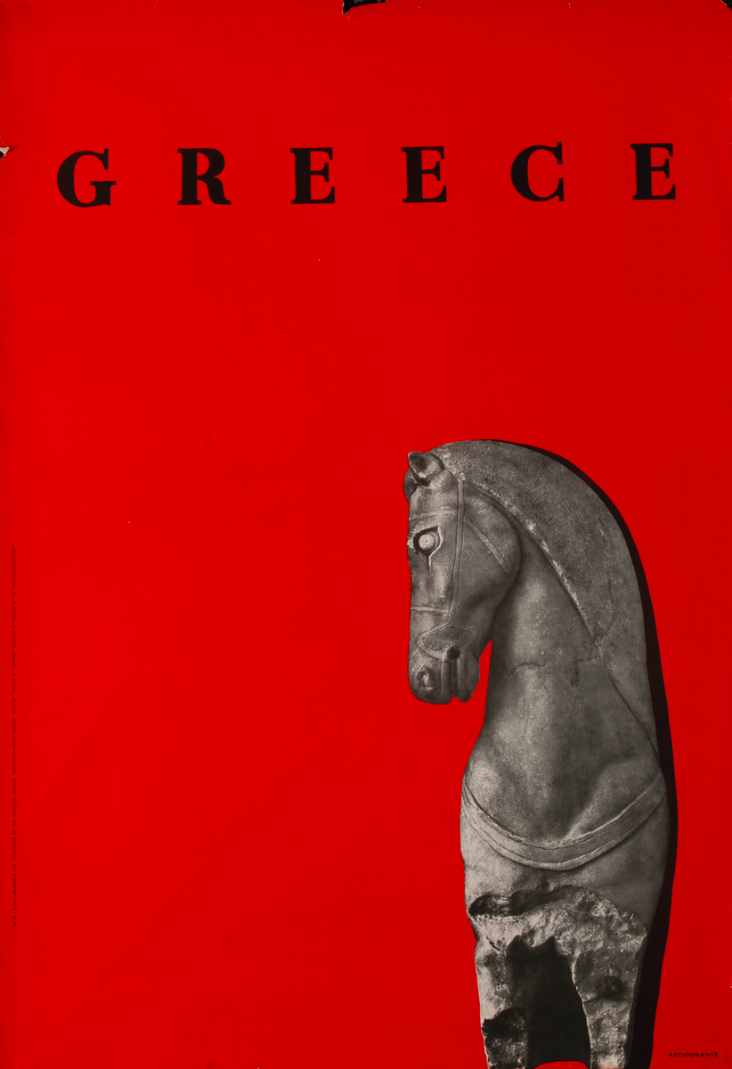 Greece Ancient Horse Sculpture Poster 