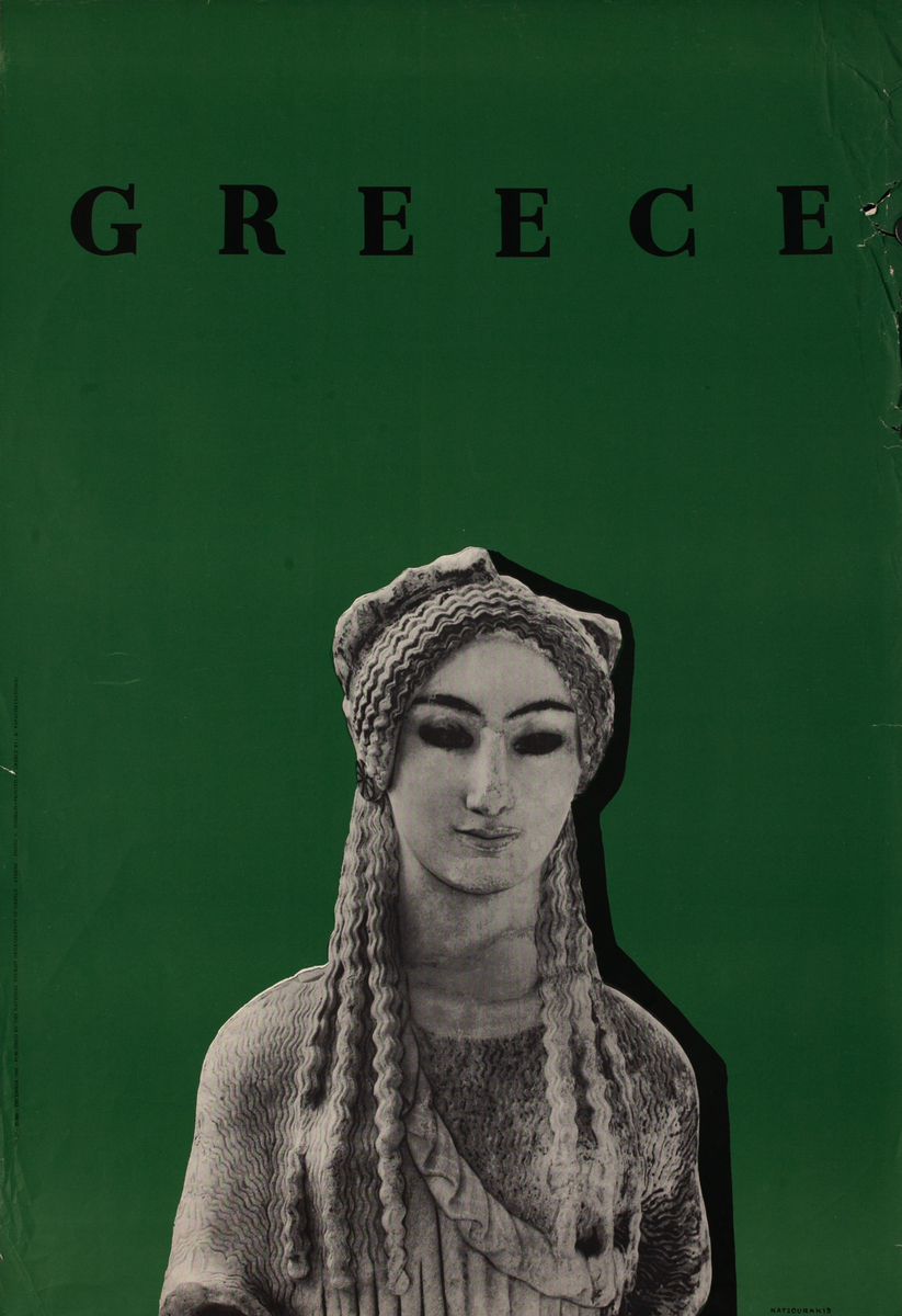 Statue of the Kore Greece Travel Poster