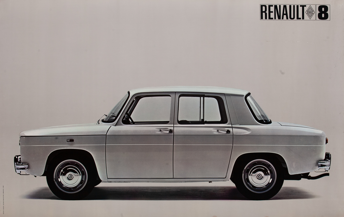Renault 8 Original French Advertising Poster 