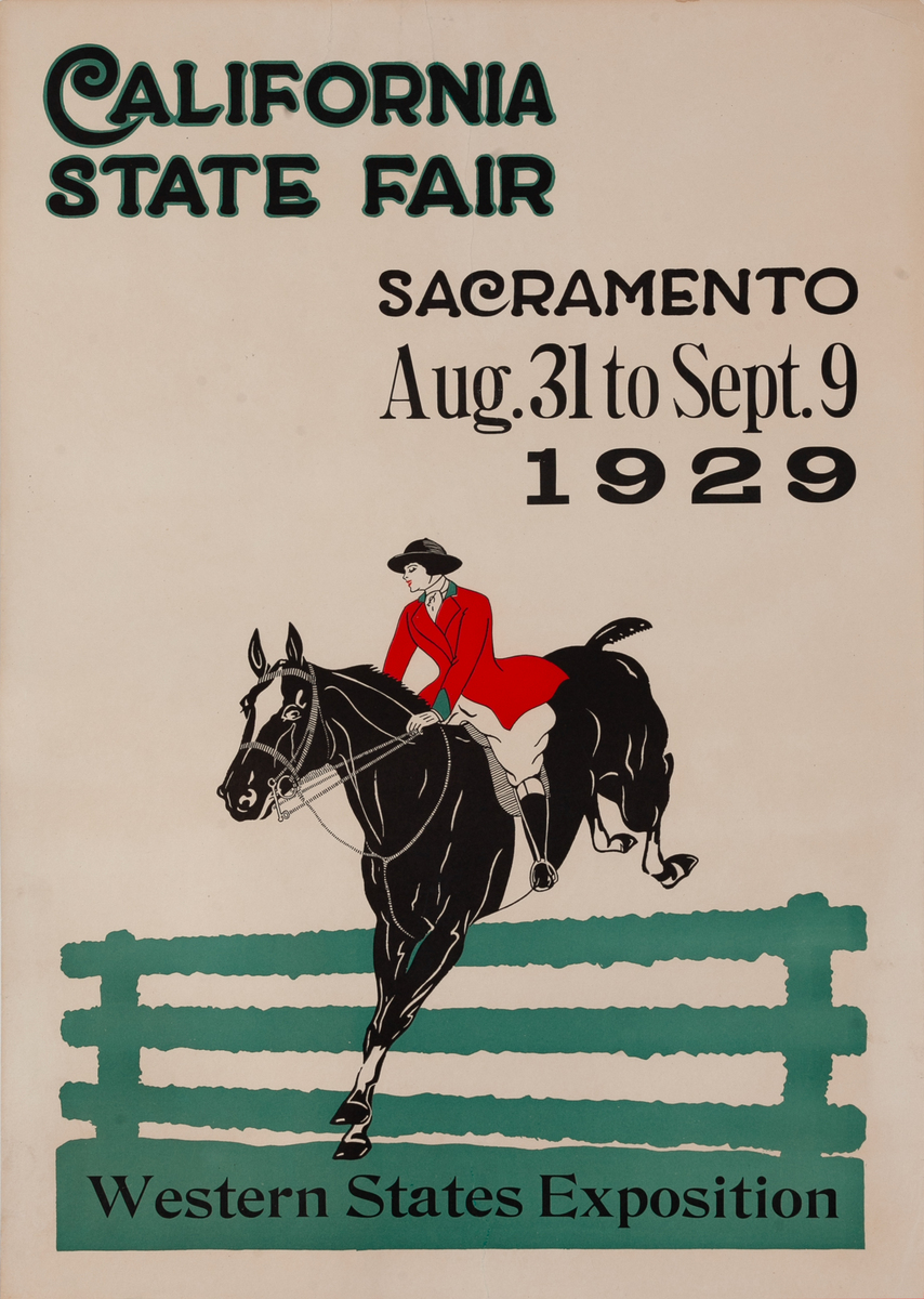 California State Fair Sacramento 1929 Original Poster