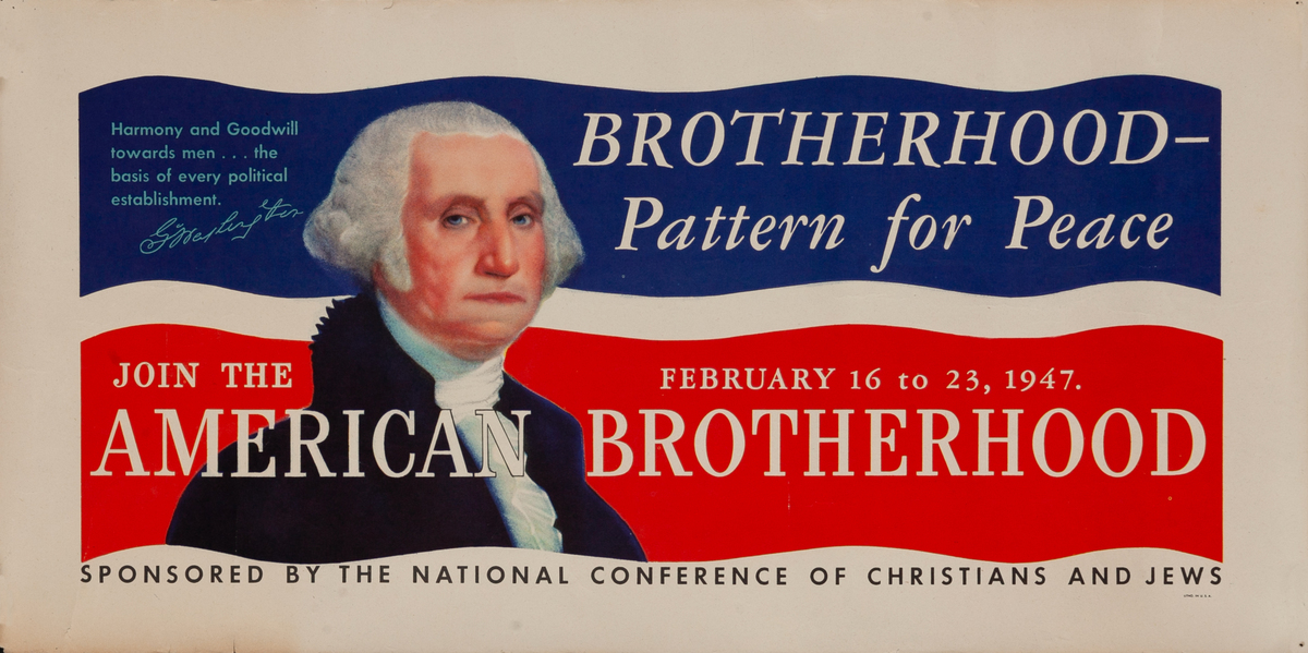 Brotherhood Week Pattern for Peace Original Poster