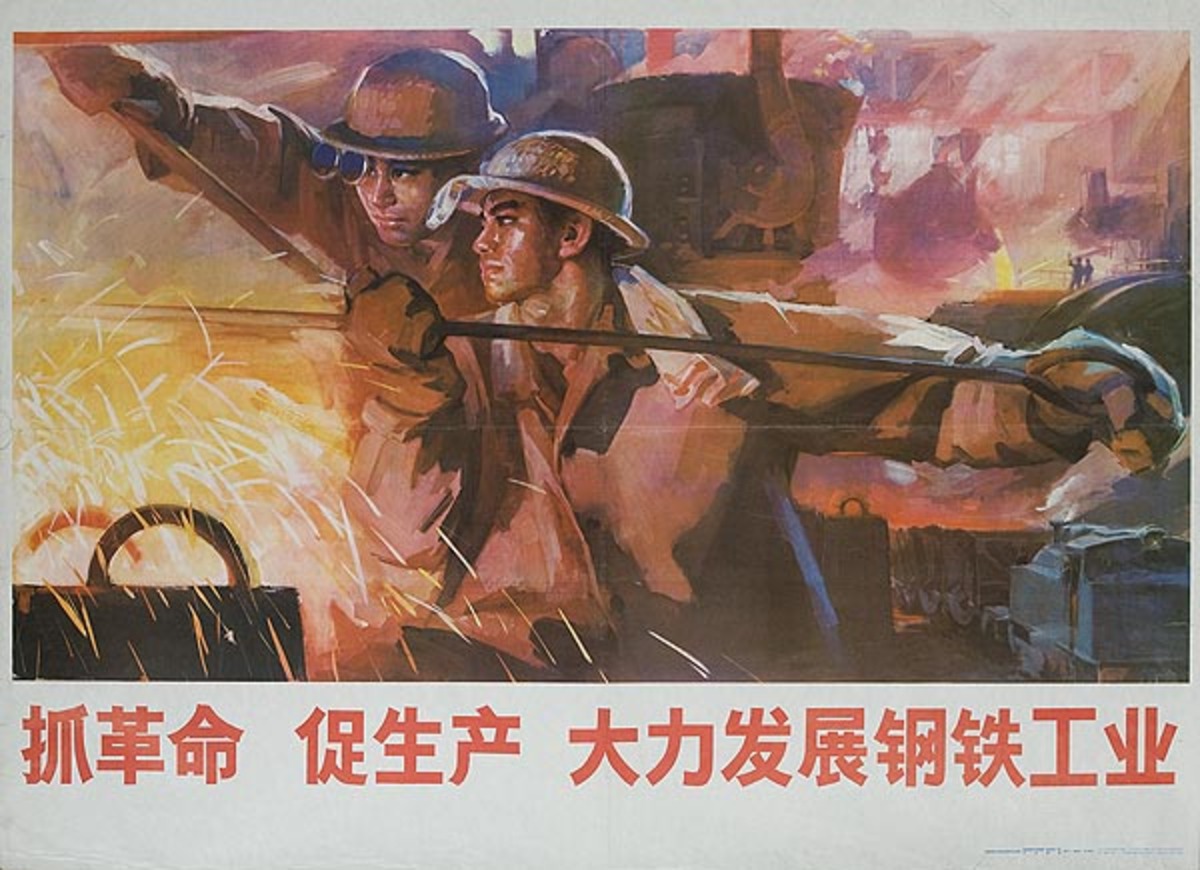 AAA Grasp Revolution, Promote Production,  Original Chinese Cultural Revolution Poster