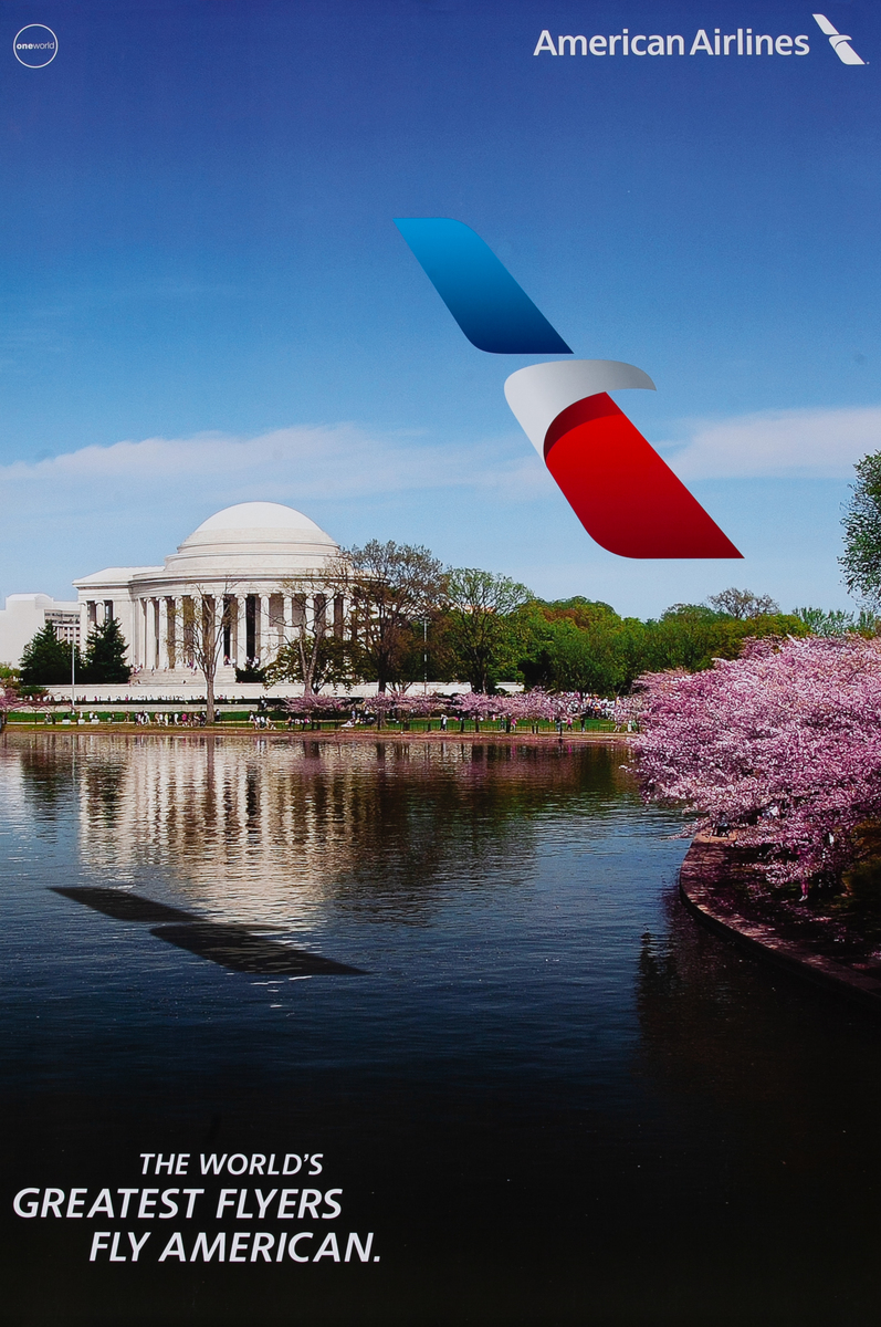 The World's Greatest Flyers Fly American Original Travel Poster Washington DC