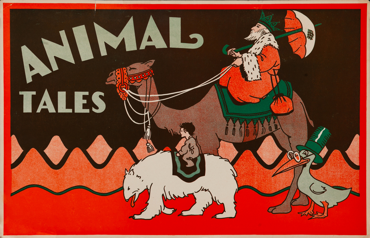Depression Era Literacy Poster Animal Tales