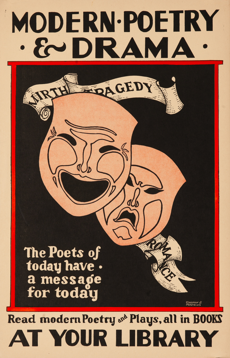 Depression Era Literacy Poster Modern Poetry & Drama At Your Library