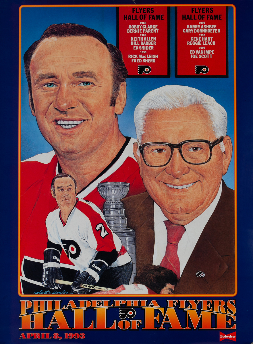 Philadelphia Flyers Hall of Fame 1993 Poster