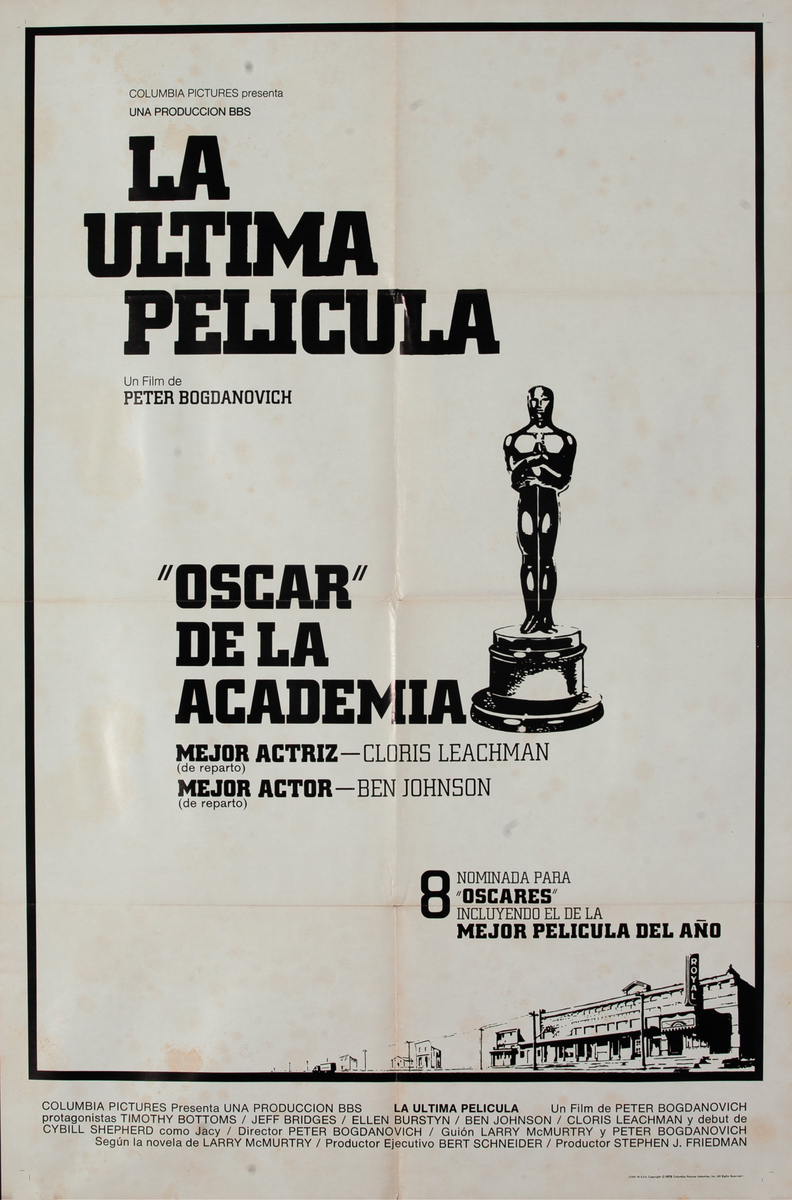 The Last Picture Show, Spanish 1 Sheet Movie Poster