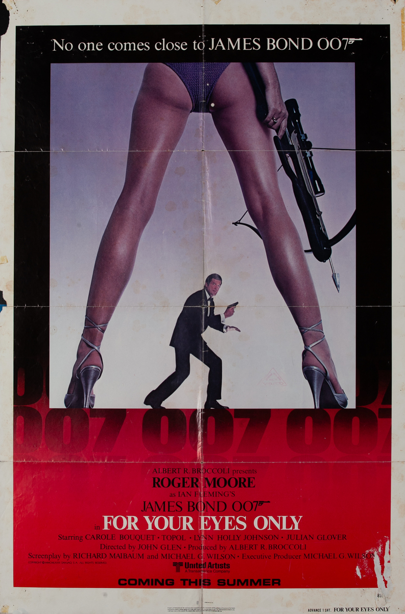 For Your Eyes Only, Advance 1 Sheet Movie Poster