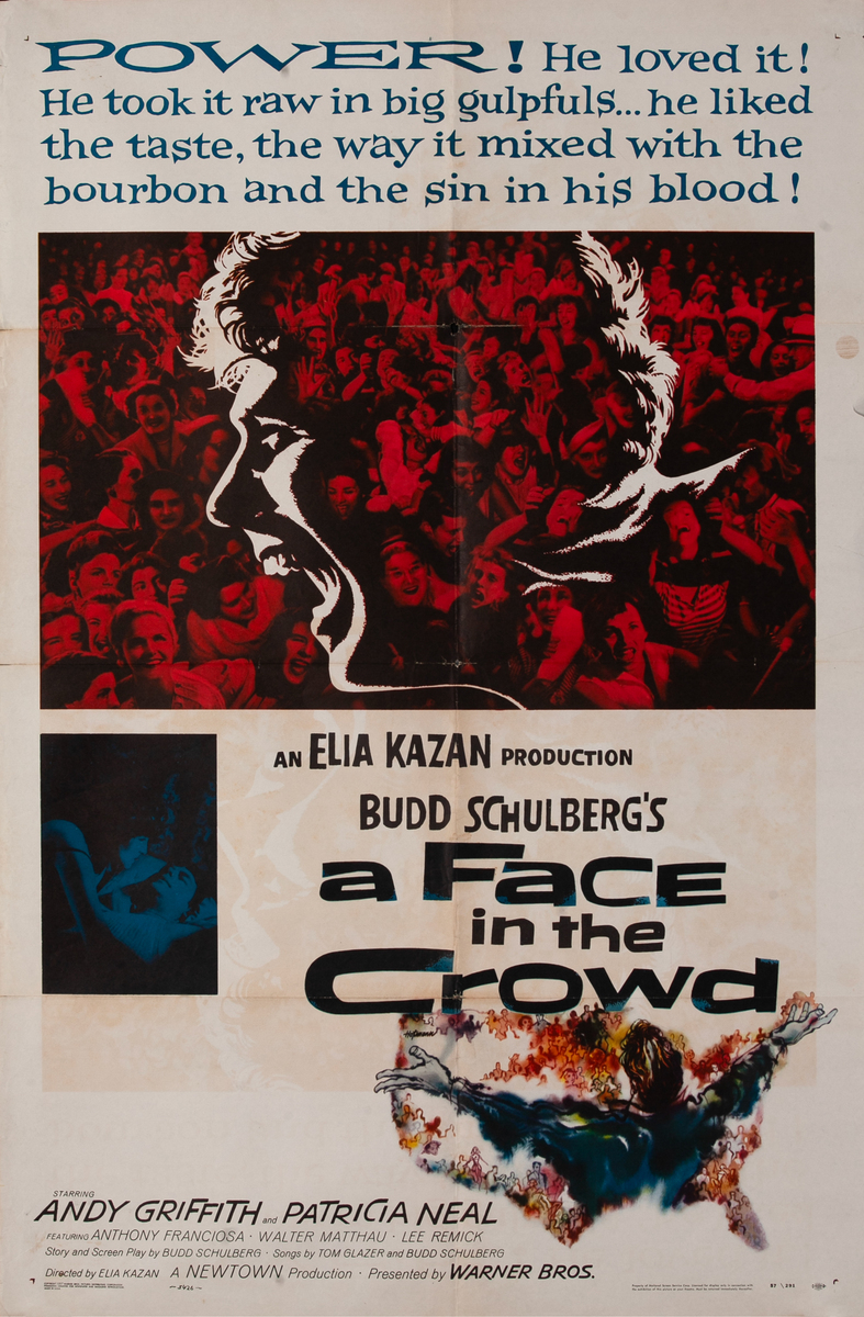 A Face in the Crowd, 1 Sheet Movie Poster