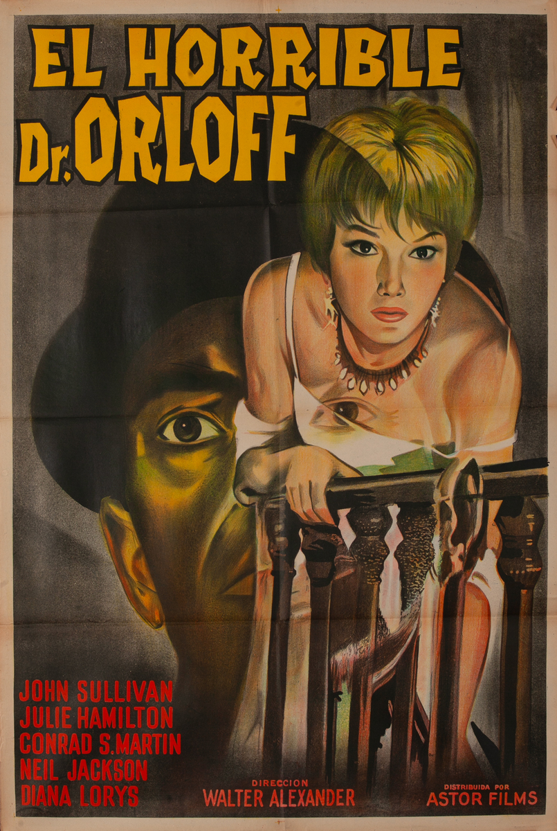 The Awful Dr. Orloff, Argentinean Horror Movie Poster