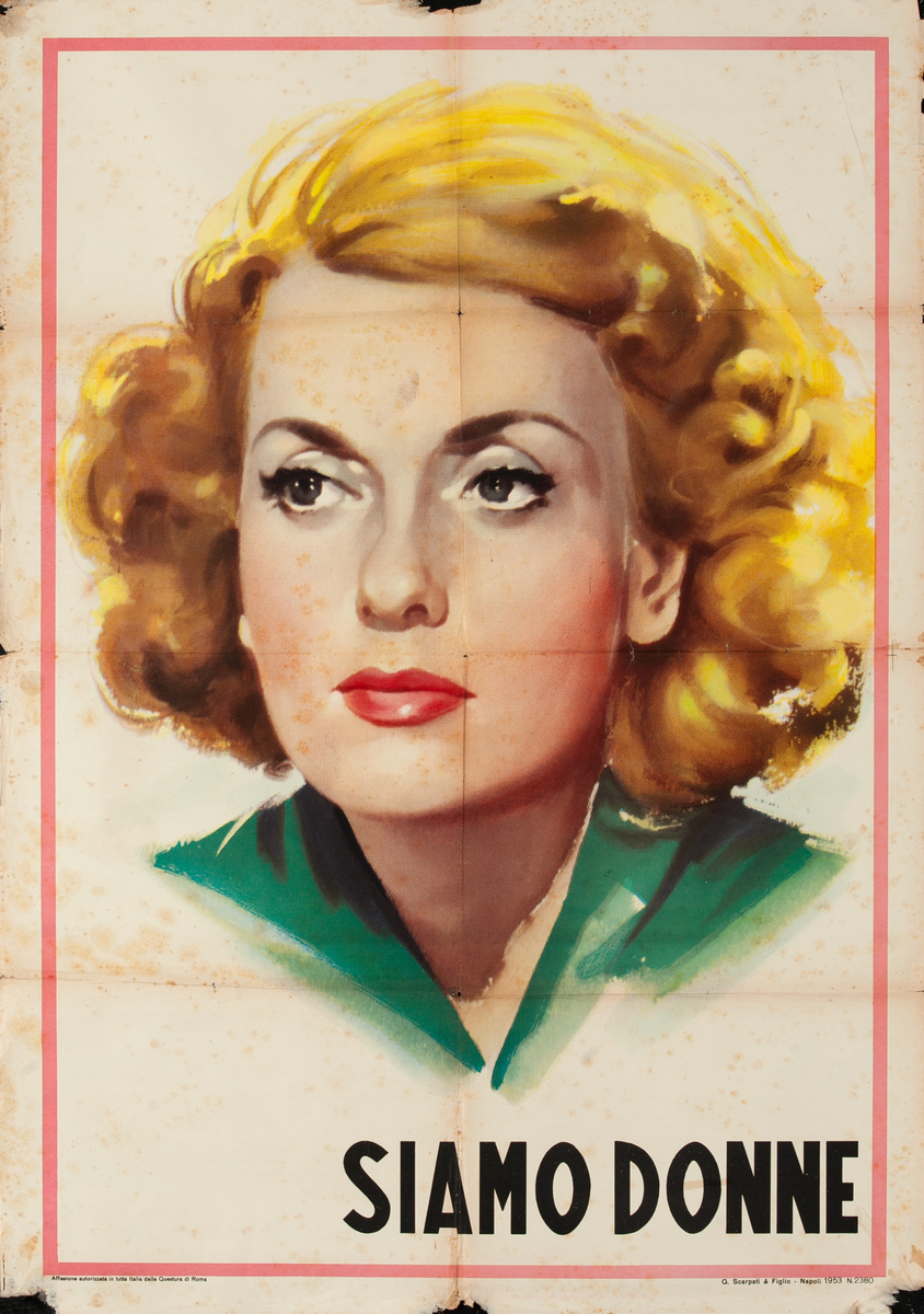 Siamo Donne Italian 1 Sheet Movie Poster Isa Miranda