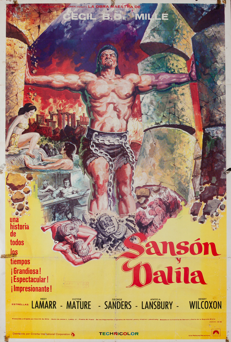 Samson and Delilah, Spanish 1 Sheet Movie Poster