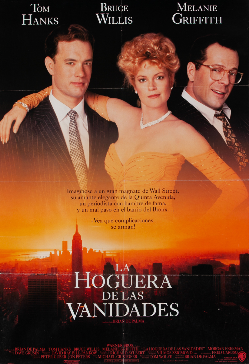 The Bonfire of the Vanities, Spanish 1 Sheet Movie Poster