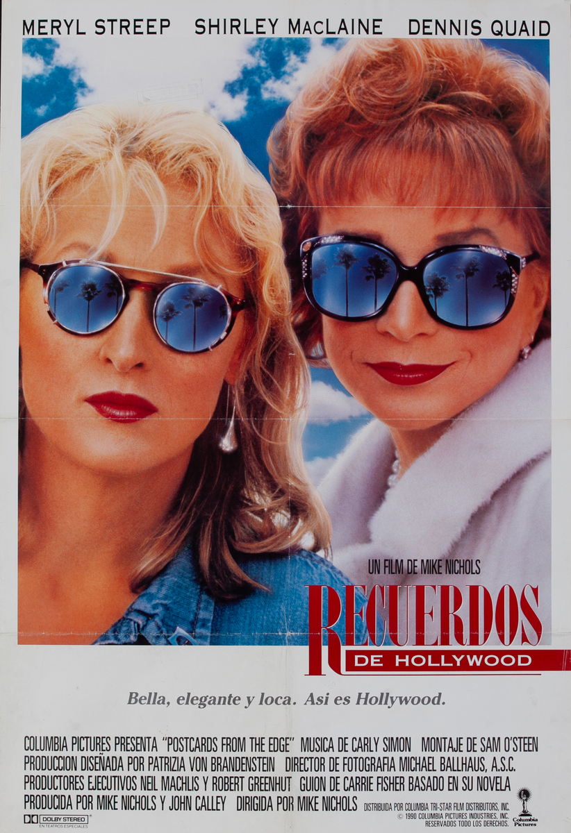 Postcards From the Edge, Spanish 1 Sheet Movie Poster