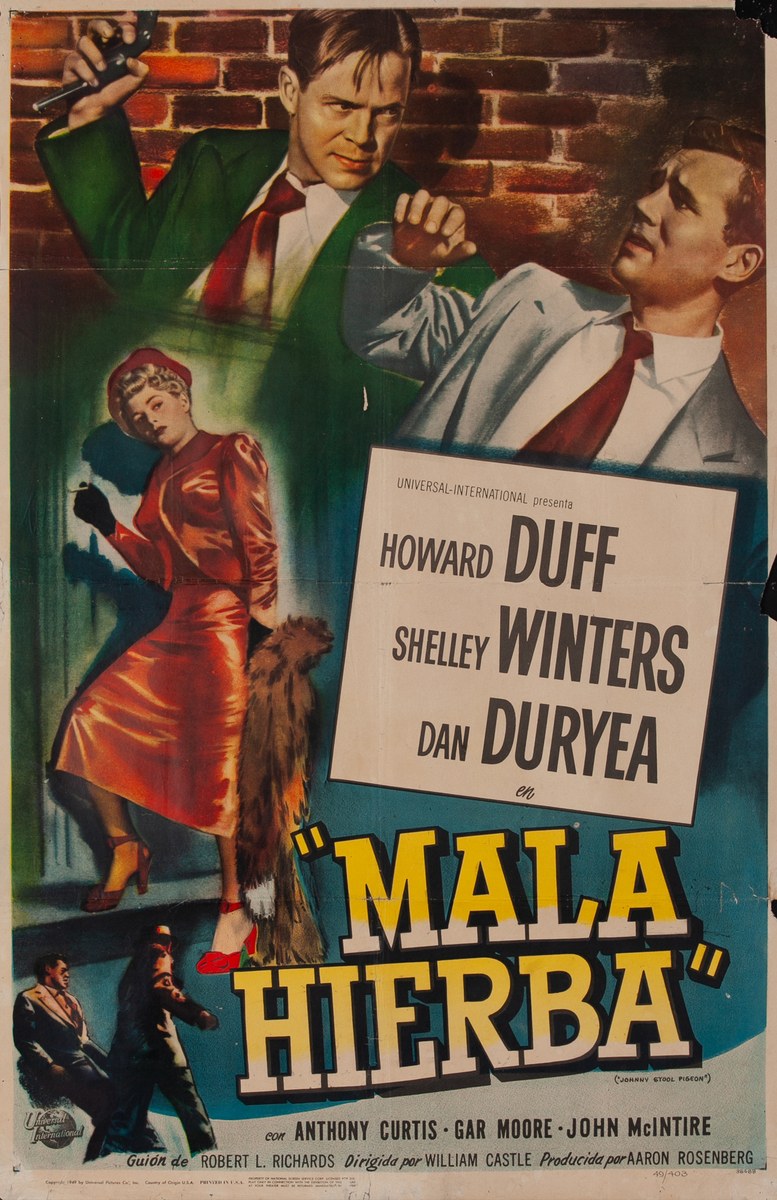 Johnny Stool Pigeon, Spanish 1 Sheet Movie Poster 