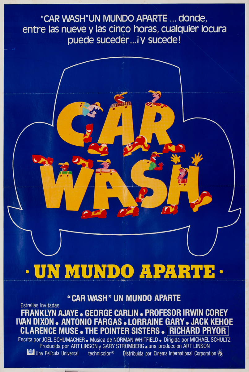 Car Wash, a World Apart Spanish 1 Sheet Movie Poster
