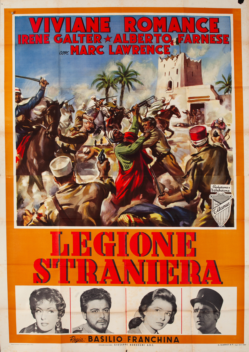Legione Straniera (Trouble for the Legion), Italian Quatro 4 Fogli Movie Poster 