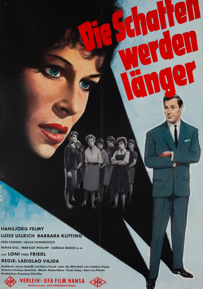 Die Schatten Werden Langer German 1 Sheet Movie Poster