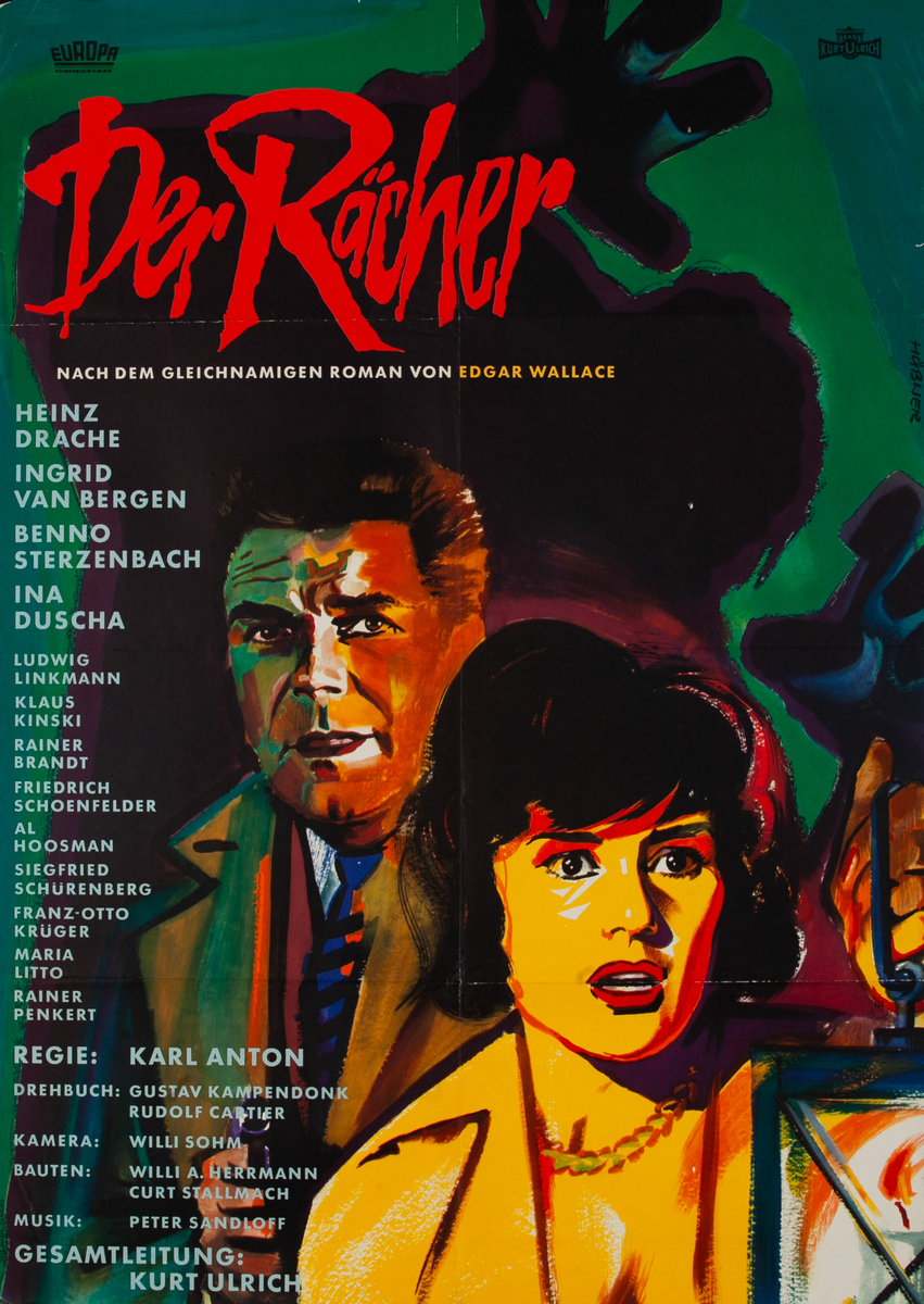 Der Rächer (The Avenger) German 1 Sheet Movie Poster 