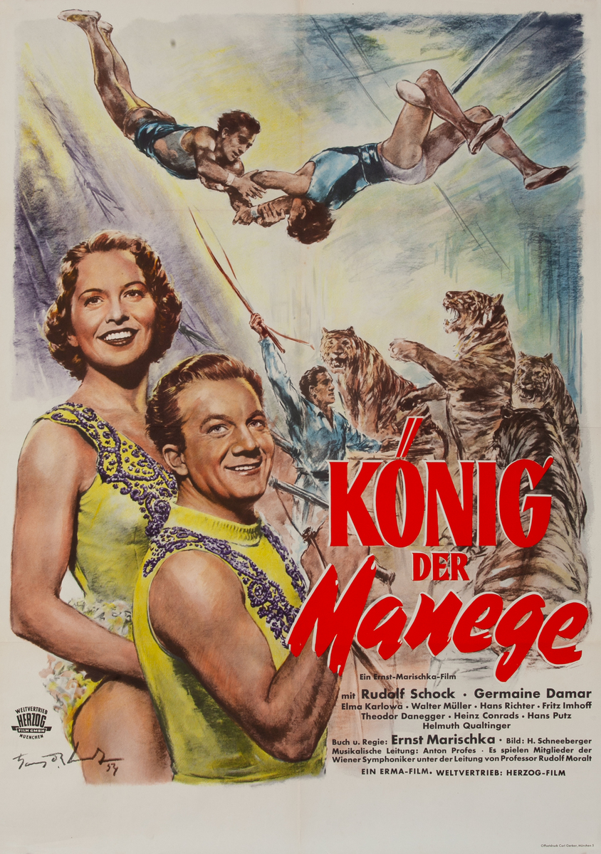 Konig der Manege German 1 Sheet Movie Poster Trapeze