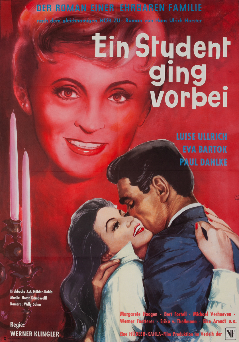 Ein Student Ging Vorbei German 1 Sheet Movie Poster 