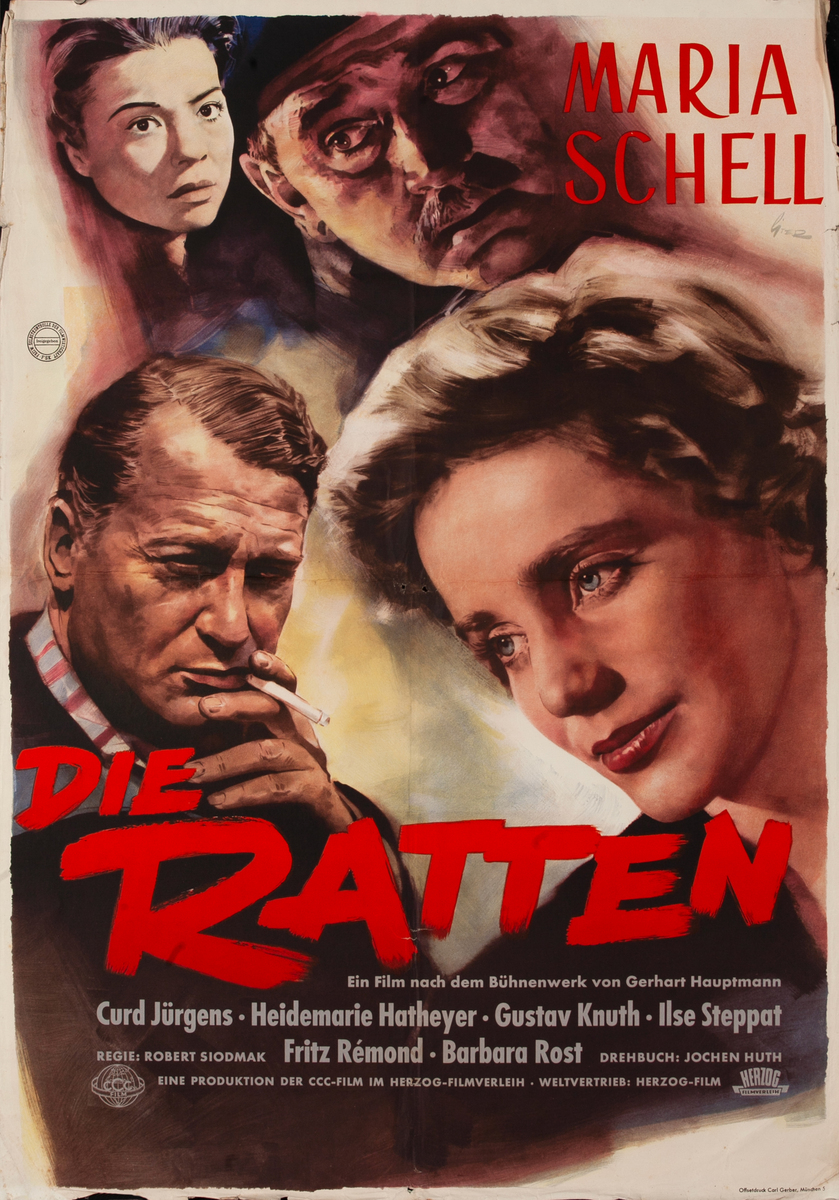 Die Ratten (The Rats), the 1955  German 1 Sheet Movie Poster 
