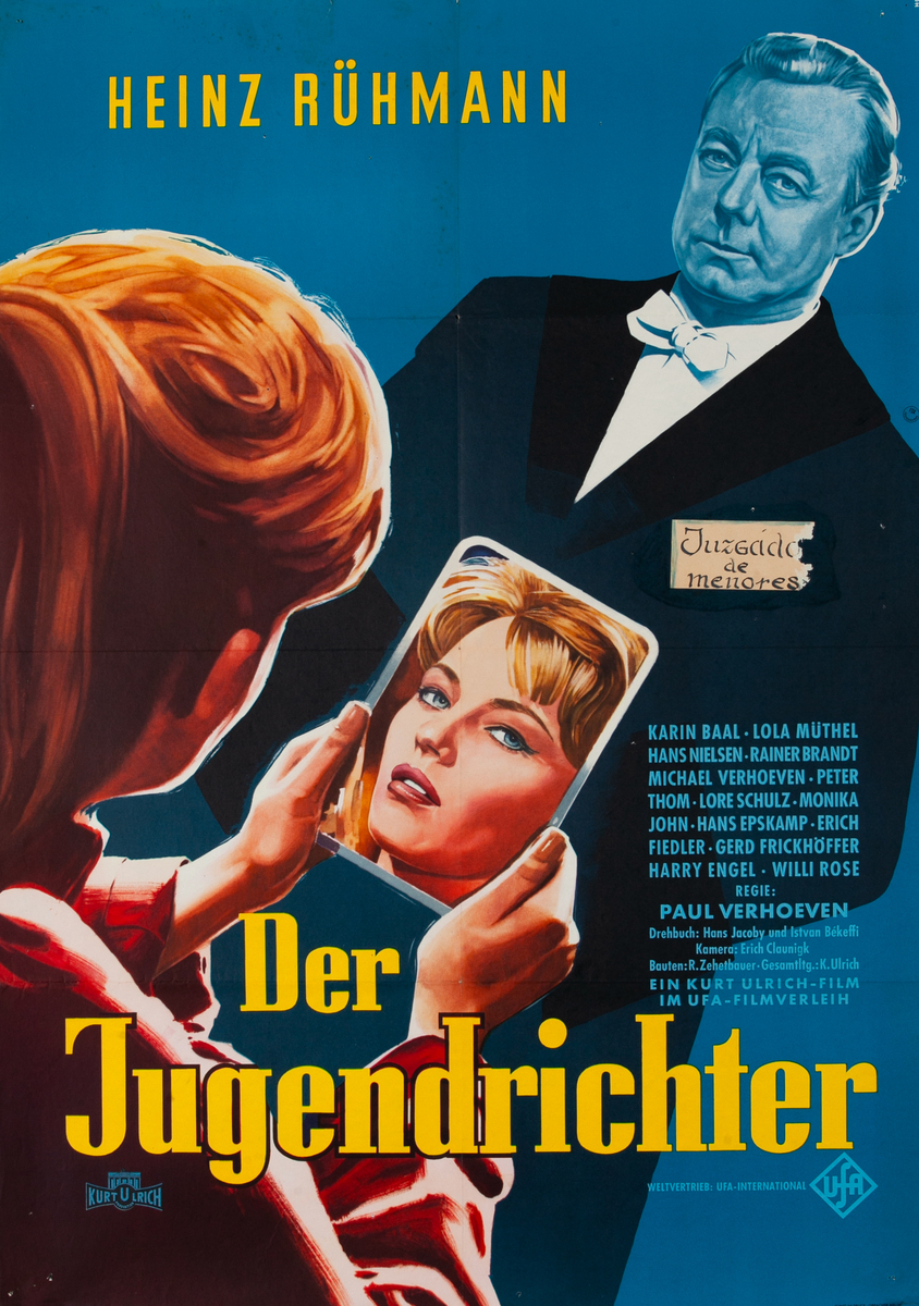 Der Jugendrichter (The Judge and the Sinner) German 1 Sheet Movie Poster 