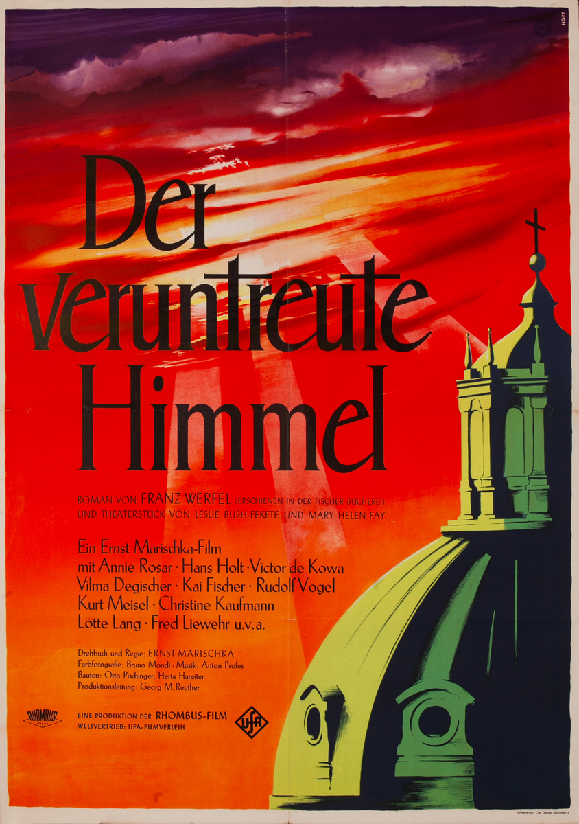 Der veruntreute Himmel (The Misappropriated Sky) German 1 Sheet Movie Poster