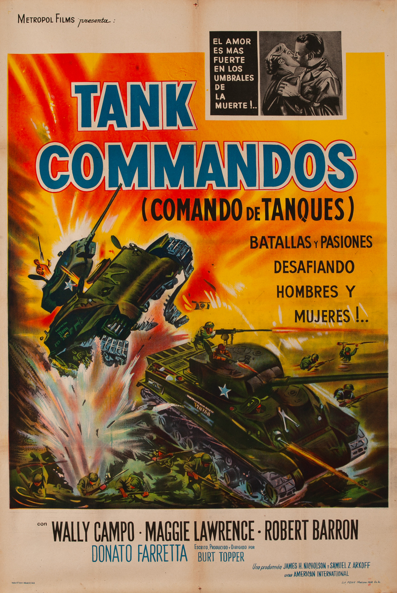Tank Commandos, Argentinean Movie Poster